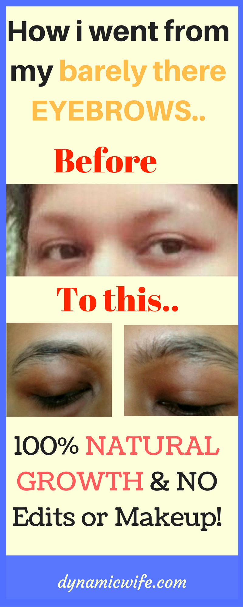 What Jamaican Black Castor Oil (JBCO) did to my Eyebrows! Before/After