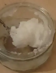 Coconut Oil in Clear Jar