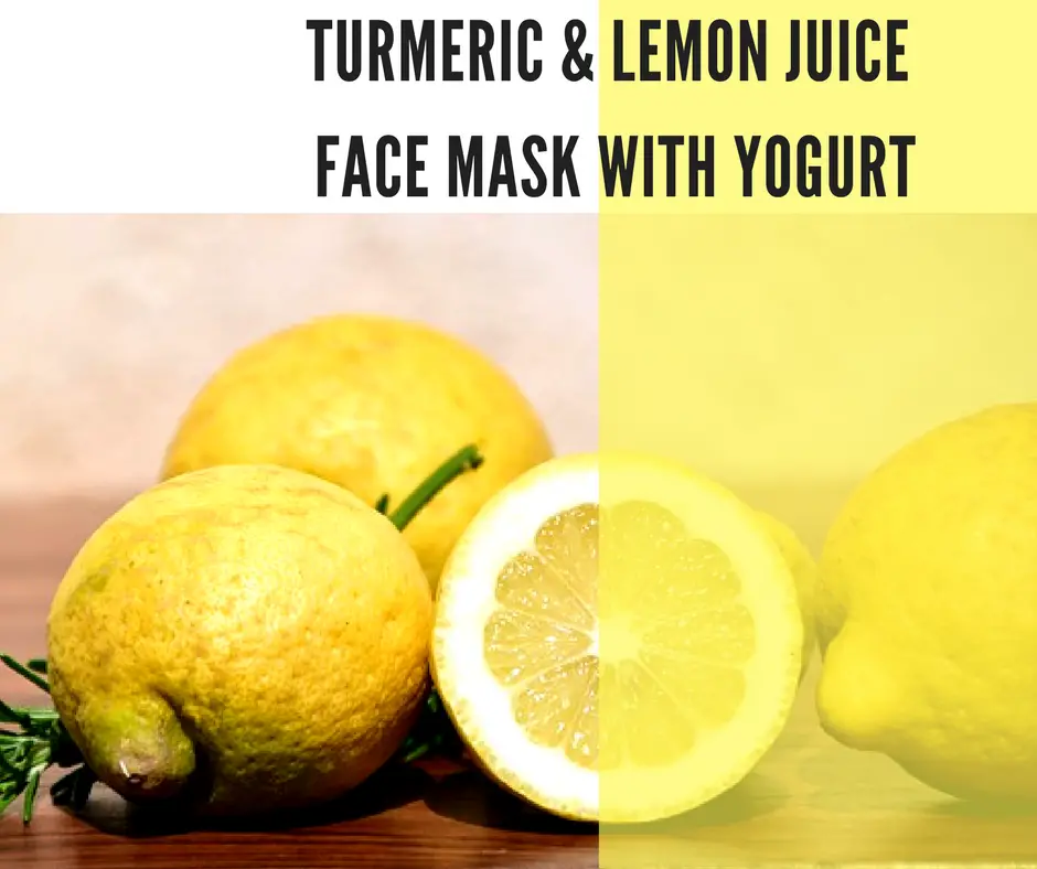 Turmeric and Lemon Juice Face Mask with Yogurt