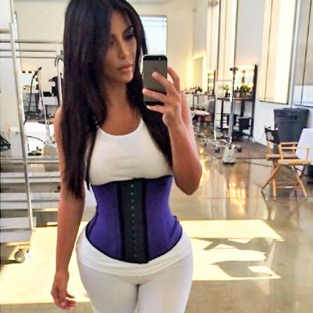 Kim Kardashian Wearing Waist Trainer